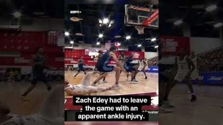 Zach Edey left the game due to an apparent ankle injury