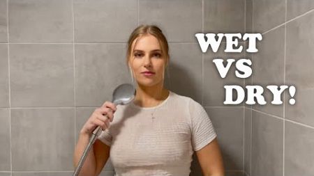 [4K] Dry vs Wet Challenge | Transparent Try On Haul With Amanda 2024