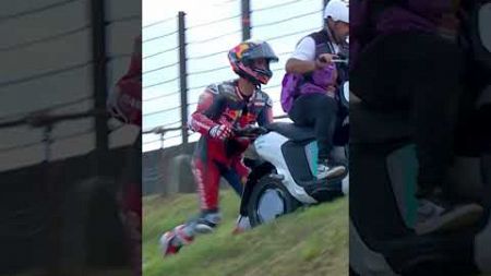 PENDRO PUSHES MOTORBIKE CREW. #motogp #pedroacosta #fypシ゚viral #viral #funnymoments