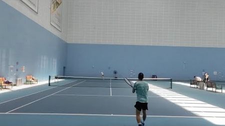 网球学习4，正/反手击打固定一区位置训练。