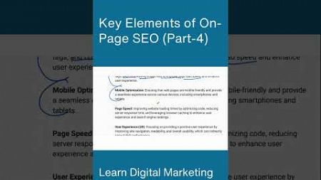 Key Elements of On-Page SEO (Part-4) #shorts #onpageseo