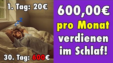 600,00€ pro Monat verdienen im Schlaf! (Passives Einkommen durch nichtstun)