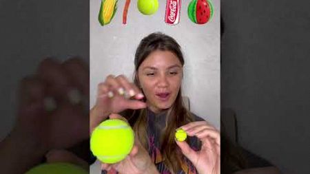 Big or Small challenge 😂 Tennis candy ball or watermelon gum ball? 🧐 #shorts Best video by Hmelkofm