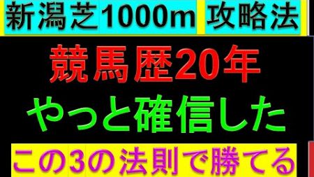 新潟芝1000m 攻略法 3つの法則【アイビスサマーダッシュ】