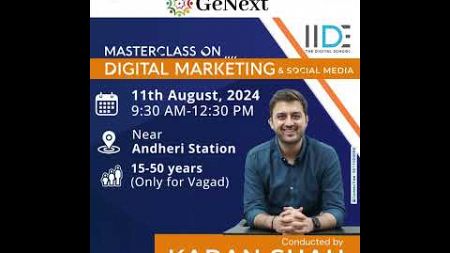 Digital Marketing &amp; Social Media Masterclass by Shree Vagad Kala Kendra