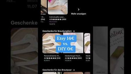 0€ DIY Brautjungfern Kleiderbügel Geschenk #hochzeitsplanung #diy #diywedding #hochzeit