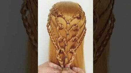 Latest Hairstyle In Trend.. Heart Hairstyle #trending #bfashionedmakeovers #ytshorts #shorts