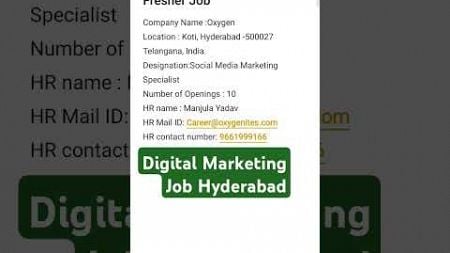 Digital Marketing Jobs in Hyderabad