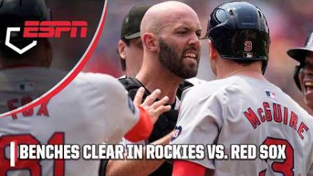 BENCHES CLEAR in Rockies&#39; BLOWOUT of Red Sox 🤯 | ESPN MLB