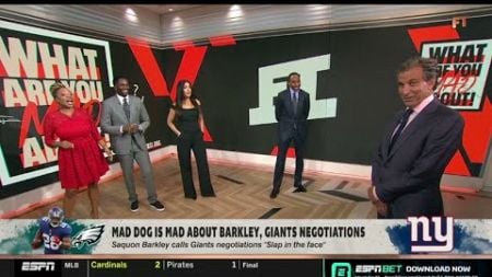 FIRST TAKE | Mad Dog is mad about Saquon calls Giants negotiations &quot; Slap in the face&quot; - Stephen A.