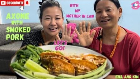 Smoked pork with axone Mukbang with my Mother in-Law | Pork Mukbang | Northeast Naga Mukbang
