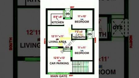 26 x 35 East Facing House Plan / 26 x 35 House design/ #shortvideo #shorts #design #buildmyhome #dj