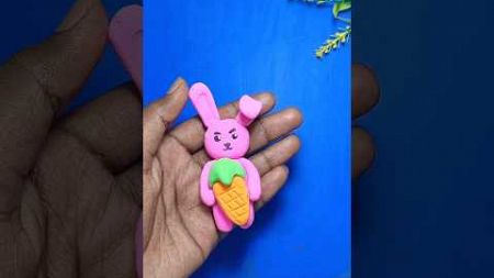 Clay Craft BT21 Cooky🐰 | how to make clay craft | new craft ideas clay art tutorial #shorts