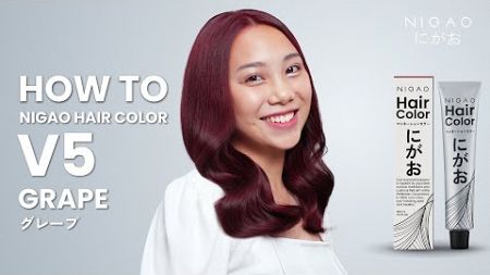 วิธีการทำสีผมนิกาโอะโทนแฟชั่น NIGAO Hair Color สีองุ่น V5 GRAP