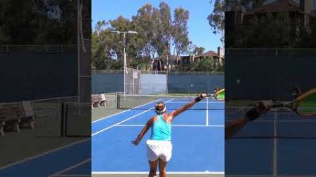 D1 Girl gets slapped by Pro! #tennis #shorts