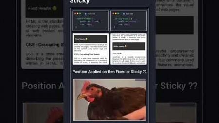 position fixed vs sticky #html #webdesign @code_withsunny