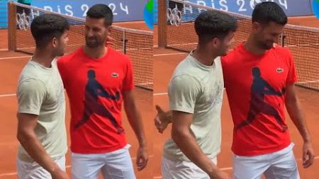 Djokovic´s Reaction When Alcaraz Surprised him at Practice - Paris 2024