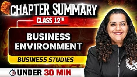 Business Environment under 30 Mins ⏰Class 12th Commerce