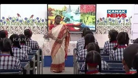President Murmu Takes Up Role Of Teacher For School Students, Stresses Environmental Conservation