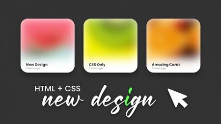 New Design | CSS Curve Outside Card UI Design with Hover Effect