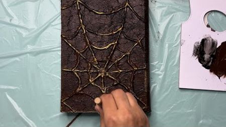 Make a spider web design with the simplest tools/Diycraftsidea/decorative book🕸🕷