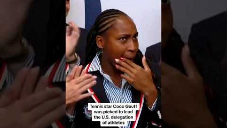 Coco Gauff to make history as first tennis player to serve as Team USA flag beater #shorts