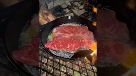Something hits different, with that summer campfire cooking! 🥩🏕️