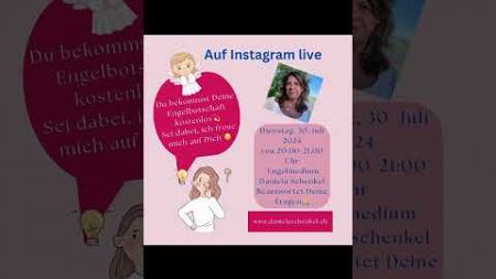 Engelmedium live auf Instagram beantwortet Deine Fragen zu Thema Liebe, Finanzen und Gesundheit
