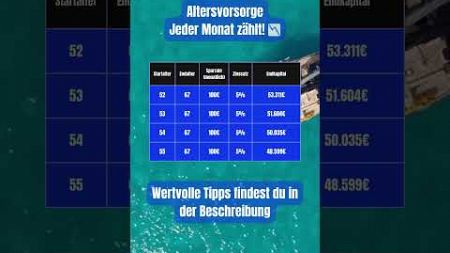 Altersvorsorge: Jeder Monat zählt! 📉#altersvorsorge #finanzen #sparen