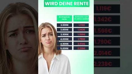 So klein wird deine Rente mal! #rente #altersvorsorge #deutschland #finanzen #finanztipps