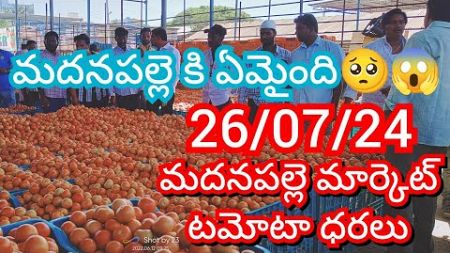 26-07-24 Madanapalle Tomato Market price Today || Today Tomato Market Rate in Madanapalle #today