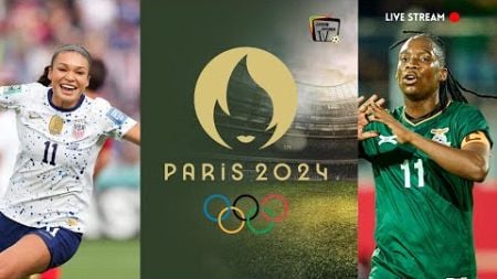 Paris 2024 Olympics Women&#39;s Football | USA vs Zambia Group Stage Match | Live Match Watch Along