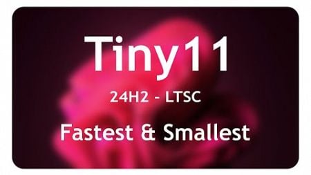 Tiny11 24H2 | Latest - Fastest - Smallest Windows | Gaming &amp; Productivity Boost 📈