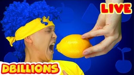 LIVE - D Billions Yummy Fruits &amp; Vegetables Educational Songs for Kids | Juicy Fruits Om-Nom-Nom