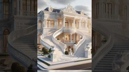 multi stairs white colour luxury building design #modernexterior #housedesign #trending