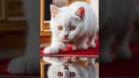 Katzen vs. Spiegel 🐱😂 | Die Lustigsten Reaktionen! #cat #haustiere #katze #tiere #shorts
