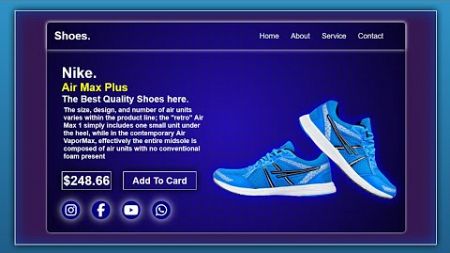 Build A Responsive Shoes Website using | HTML &amp; CSS | Tutorial | shoes website website using html