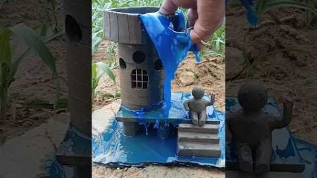 destroying a beautiful miniature clay house 😭🤪||#shorts #viralshorts #diy #craft