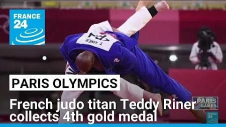 French judo titan Teddy Riner collects 4th gold medal after defeating South Korea&#39;s Kim Min-Jong