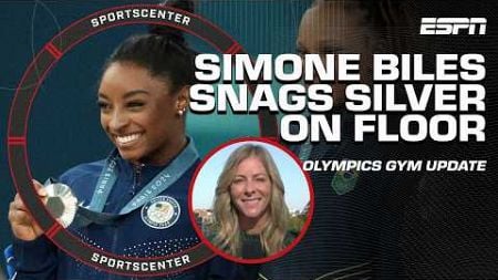 Simone Biles snags SILVER on FLOOR 🥈 &#39;SHE&#39;S SO PROUD!&#39; - Alyssa Roenigk | SportsCenter