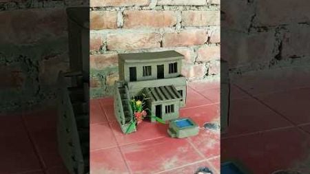 Beautiful miniature clay mud house making 🏡 || #clayhouse #mudhouse #craft