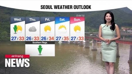 [Weather] Oppressively hot across Korea with more chance of isolated rain