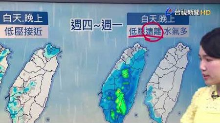 【0806台視午間氣象】低壓接近、水氣增！環境轉不穩定