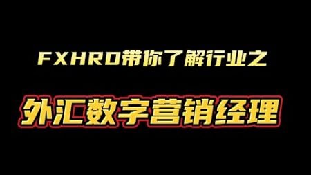 FXHRD带你了解行业——外汇数字营销经理#黄金 #外汇 #fxhrd