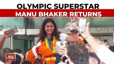 Rousing Welcome For Double Medalist Manu Bhaker, Flower Petals Showered On Olympic Superstar