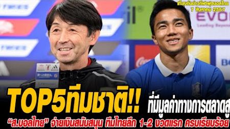 เที่ยงทันข่าวกีฬาบอลไทย Top5นักเตะไทย!!ที่มีมูลค่าทางการตลาดสูงสุดในรีโว่ไทยลีก