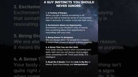 4 guy instincts you should never ingore #manipulation #psychology