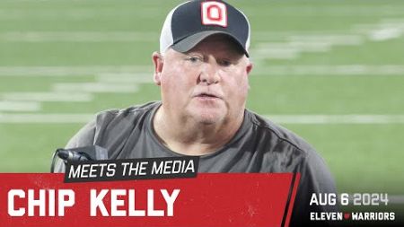 Chip Kelly discusses Ohio State&#39;s quarterback competition, running game, fall camp structure