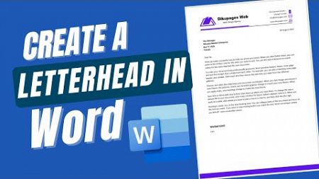 How to Create a Business Letterhead in Word | Letterhead Template Design