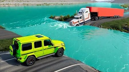 Cars vs Deep Water on The Road Challenge in BeamNG Drive!